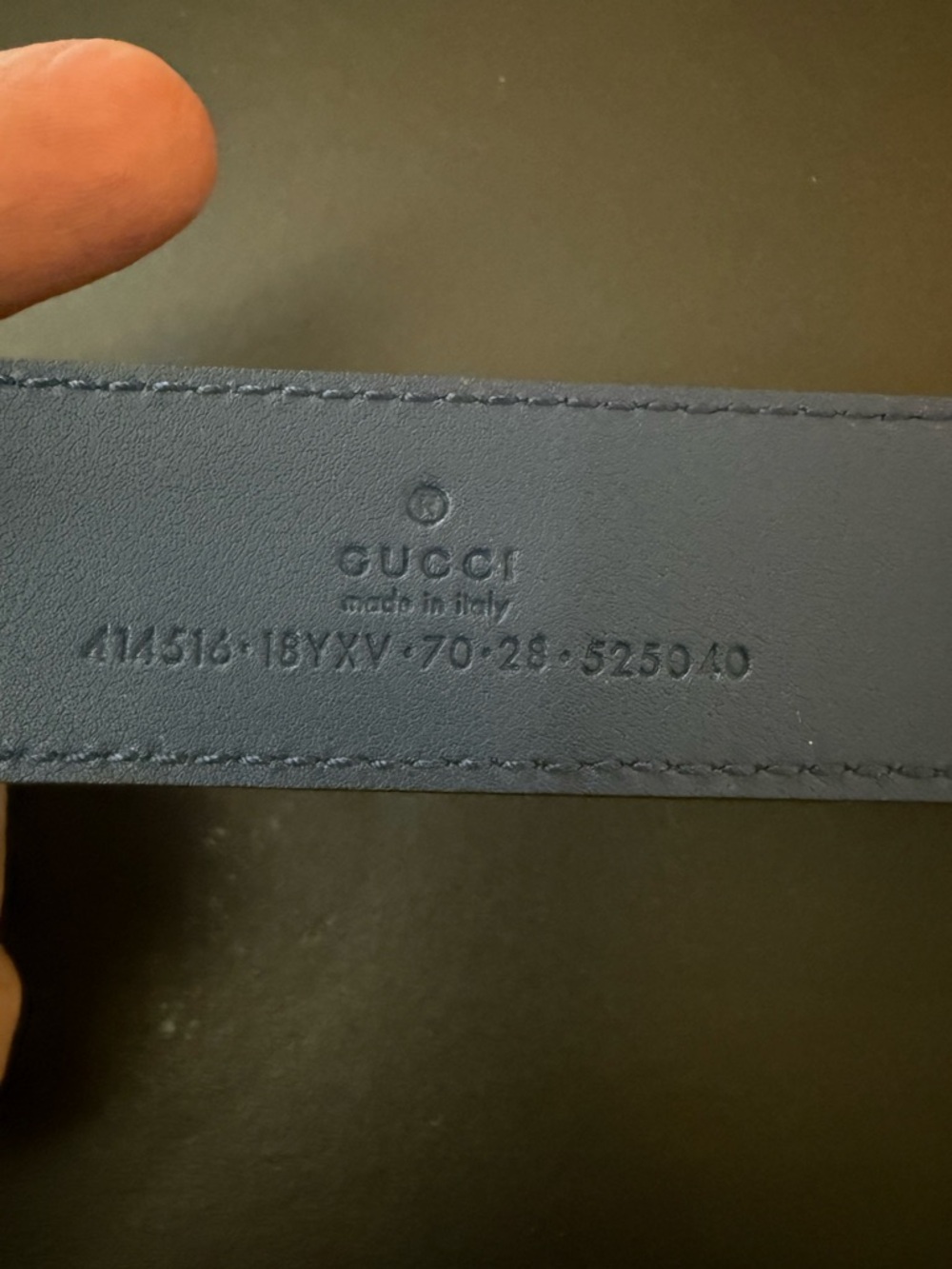Brand new Gucci Blue Patent Double G Belt size 70 comes with box - Picture 7 of 8